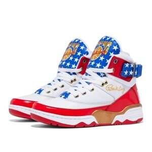 Ewing Athletics Ewing 33 Hi USA White/Red/Blue Basketball Shoes 1EW90189-125